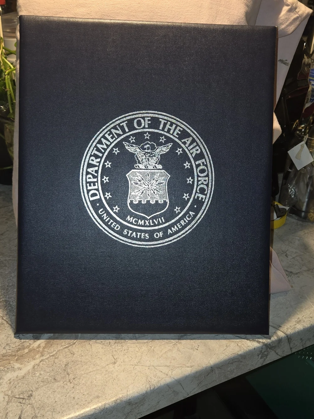 Department of the Air Force Presentation Frame in Navy Blue